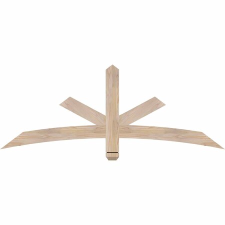 Ekena Millwork Alberta Smooth Timber Gable Bracket, Douglas Fir, 60"W x 22"H x 1 1/2"D x 3 1/2"F, 9/12 Pitch GBW060X22X0204ALB00SDF